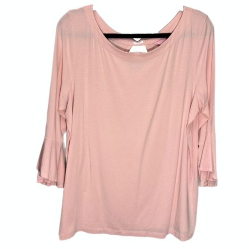 Lilly Pulitzer Size XL Pink Bell Sleeve Blouse